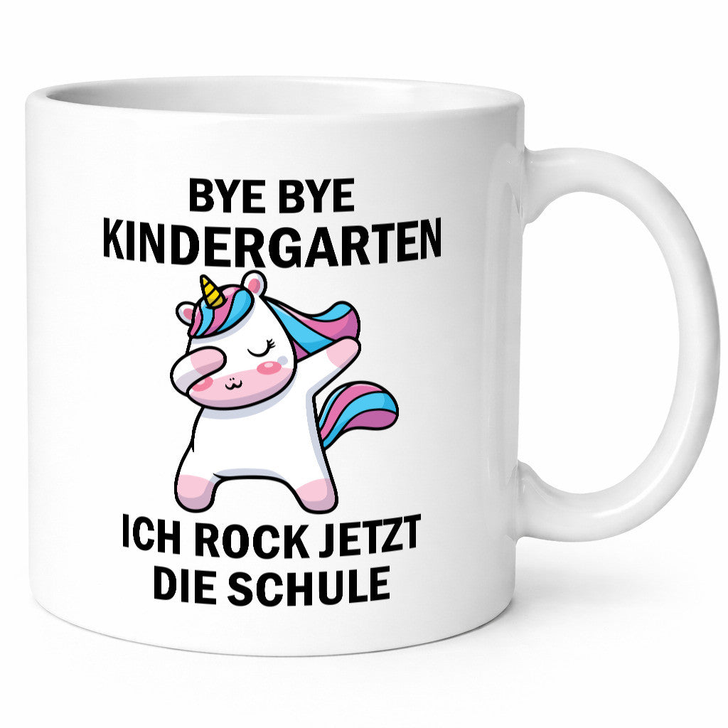 Tschüss Kindergarten | Rock jetzt die Schule Einhorn lustig Humor Geschenkidee