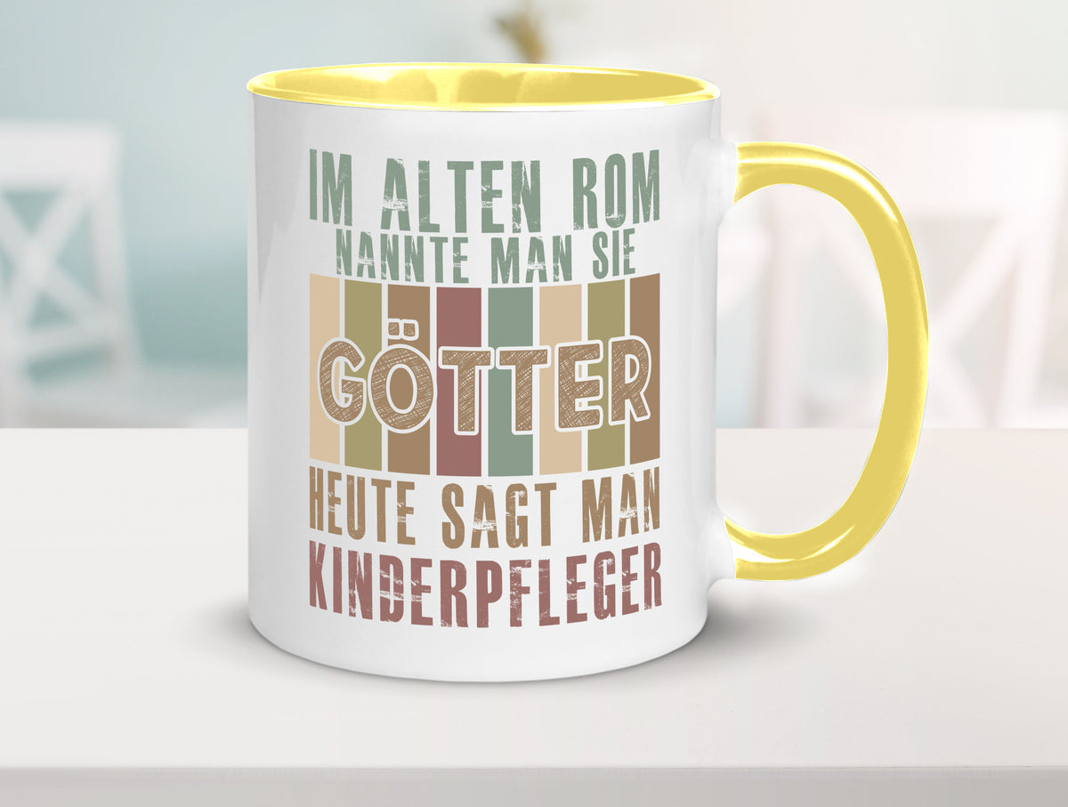 Heute sagt man: Kinderpfleger | Pfleger Kinder lustig Humor Geschenkidee Tasse