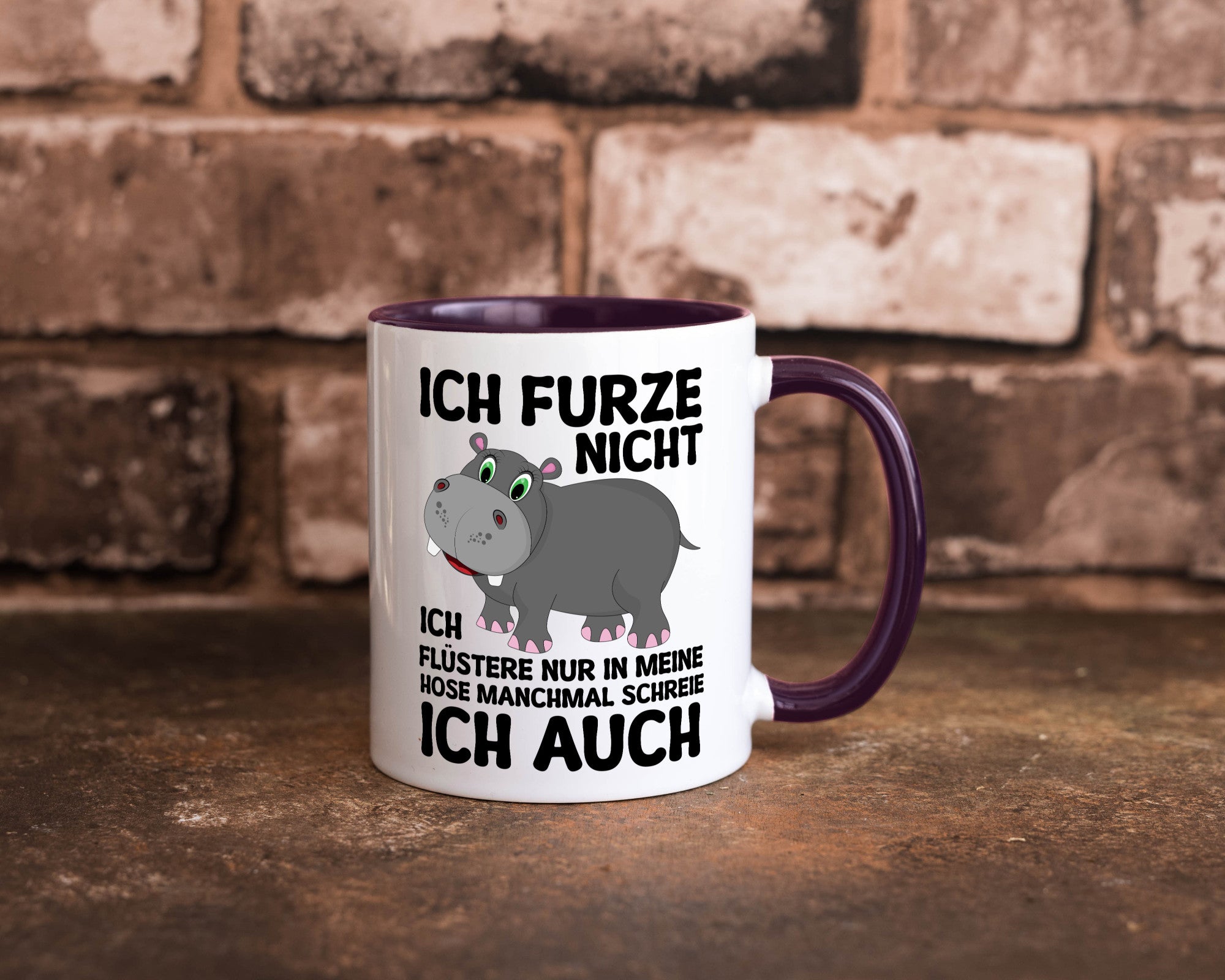 Ich furze nicht | furznilpferd v2 Humor Geschenkidee Tasse