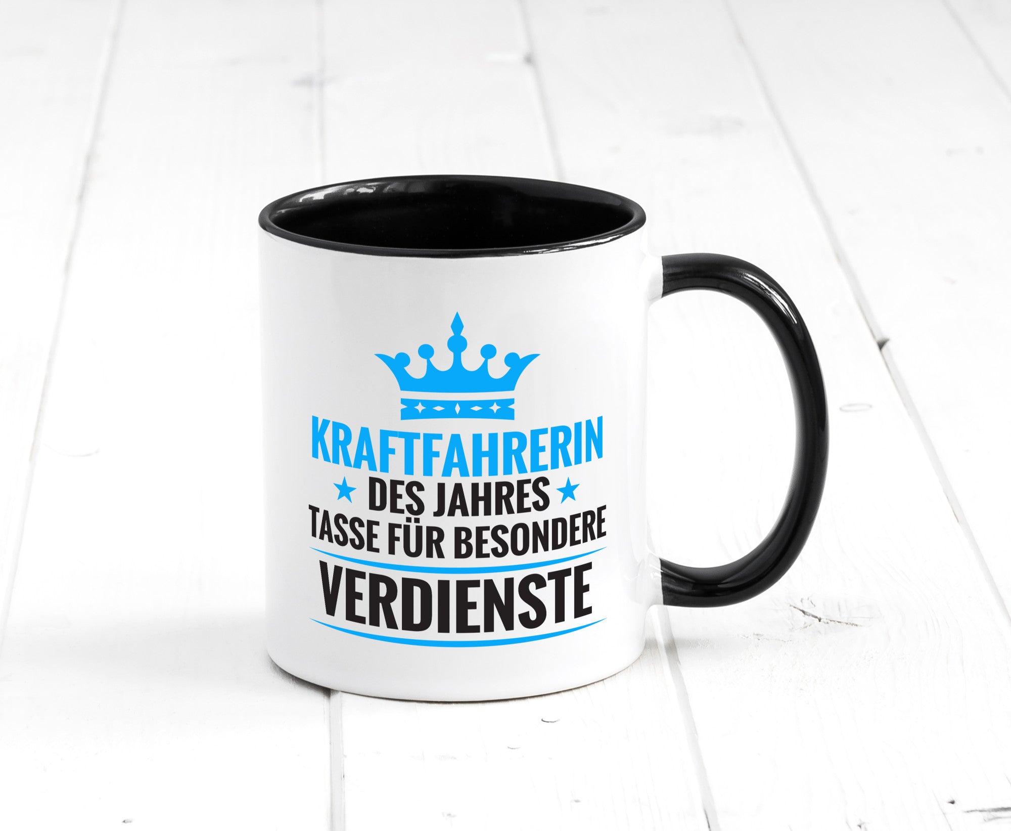 Besonderer Verdienst: Kraftfahrerin | Lastwagen LKW Humor Geschenkidee Tasse