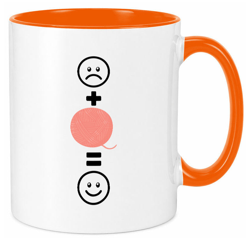 Wolle | Häkeln |Glücklich Geschenk Humor Geschenkidee lustiger Spruch Tasse