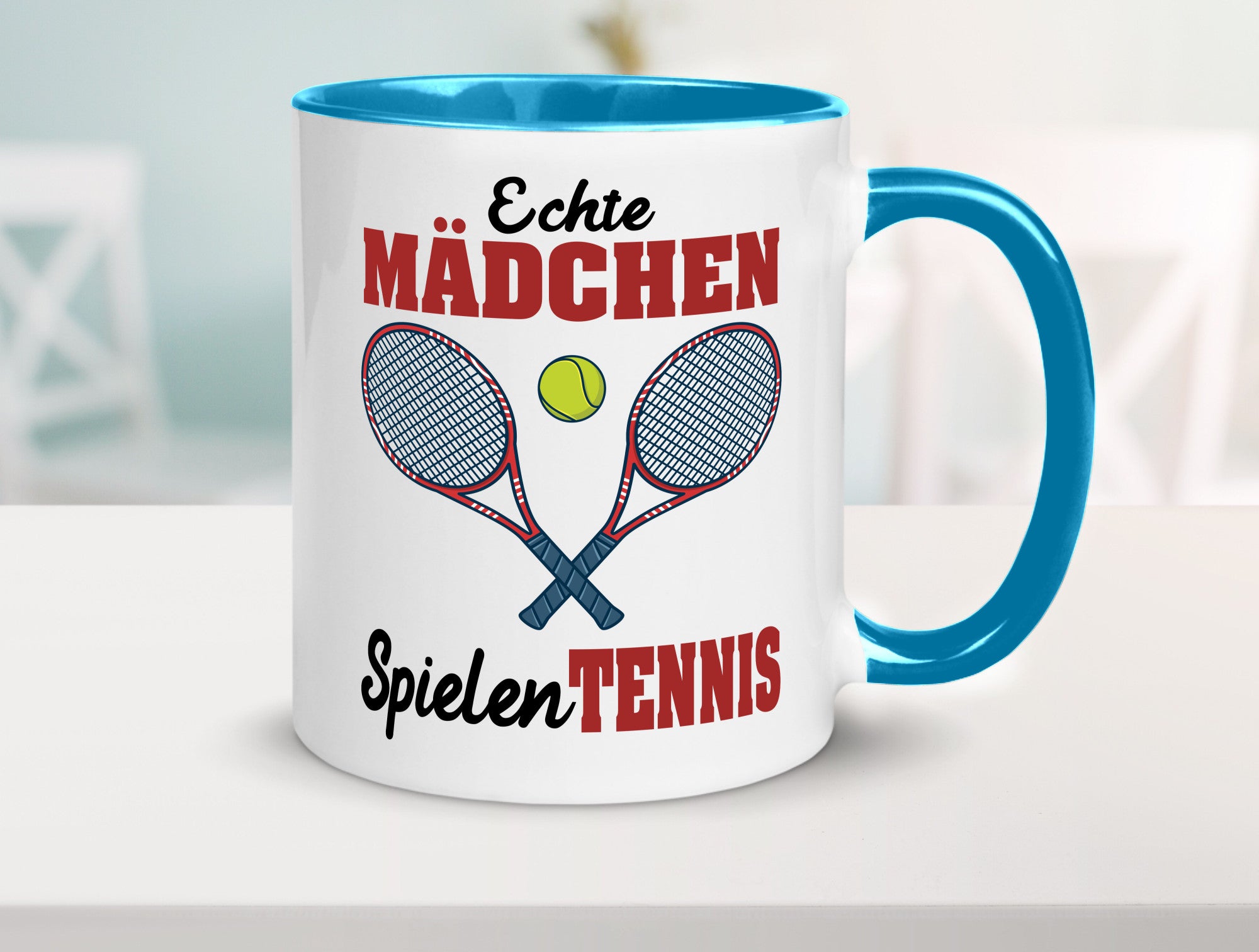 Echte Mädchen Spielen Tennis | Sport Geschenkidee Humor Tasse