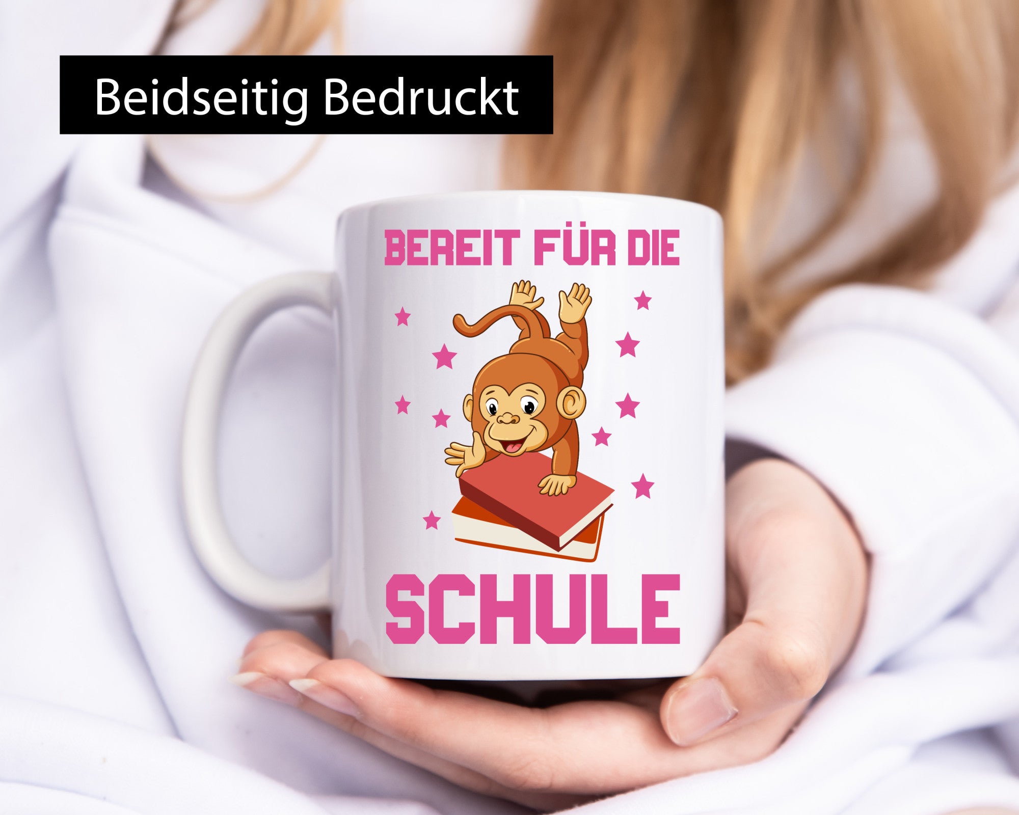 Bereit für die Schule | Einschulung Sterne Affe Geschenk Humor Geschenkidee