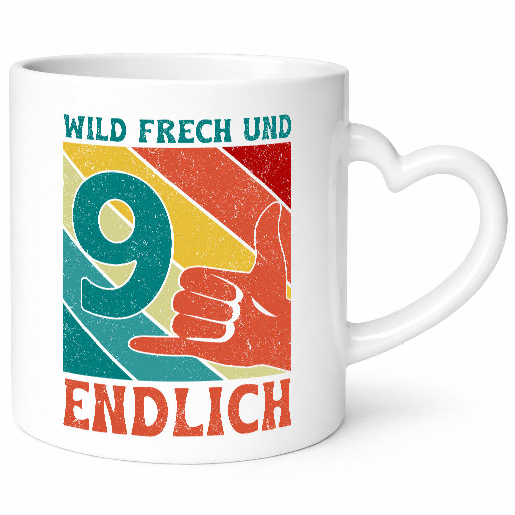 9. Geburtstag | 9 Jahre Wild und Frech Geschenk Geschenkidee lustiger Spruch