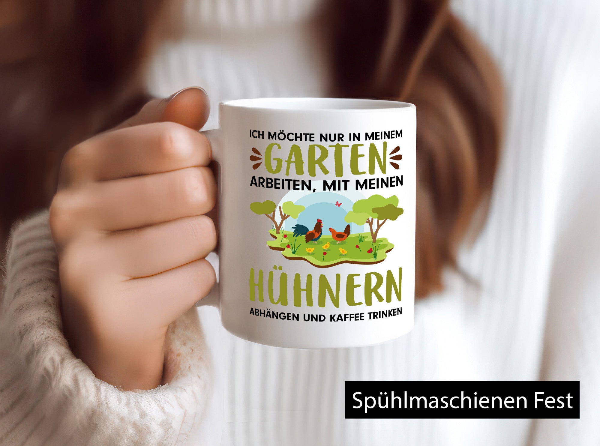 Garten Hühner | Gartenarbeit Tasse Bauernhof Spruch lustiger Geschenk Arbeit
