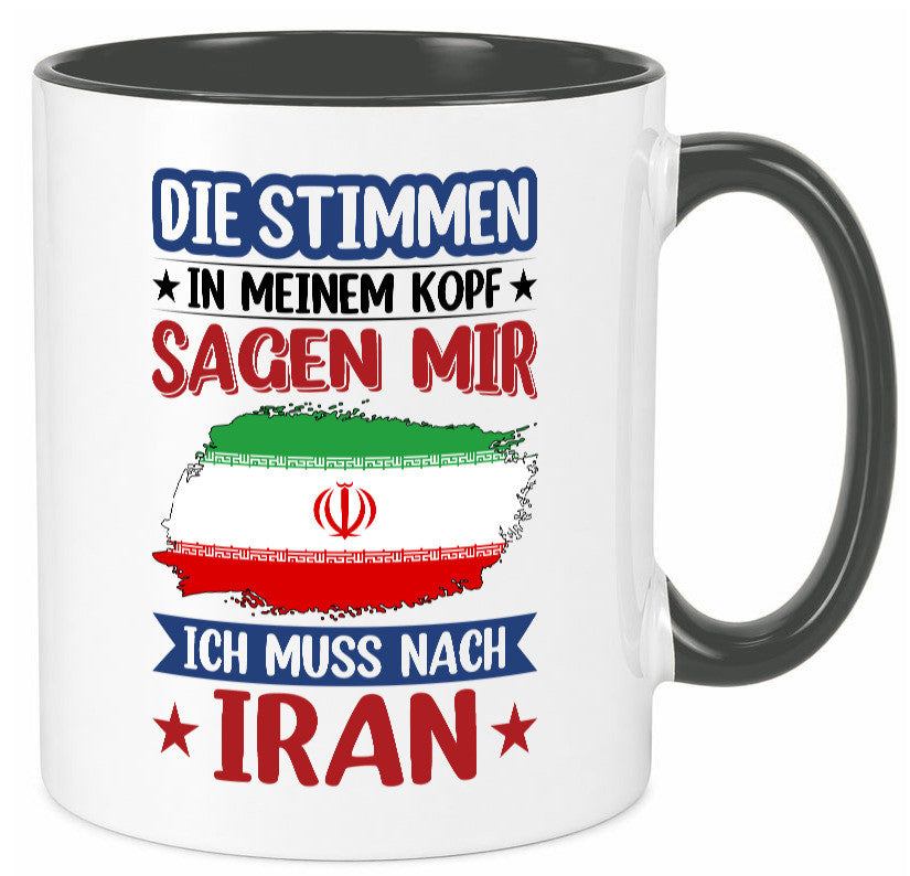 Iran | Urlaub Stimmen in meinem Kopf Traumland Humor Geschenkidee Tasse