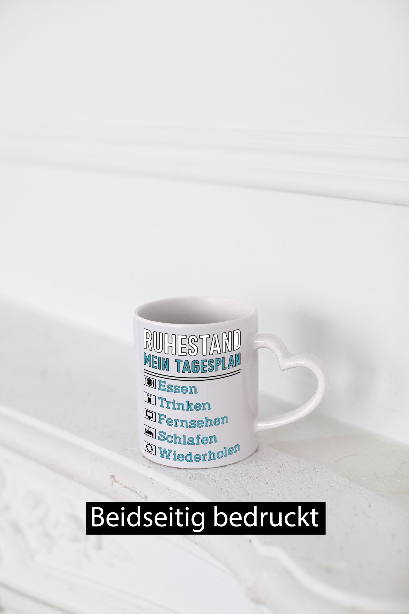Ruhestand Tagesplan | Rentner Chillen v2 lustiger Spruch Geschenk Jubiläum Tasse