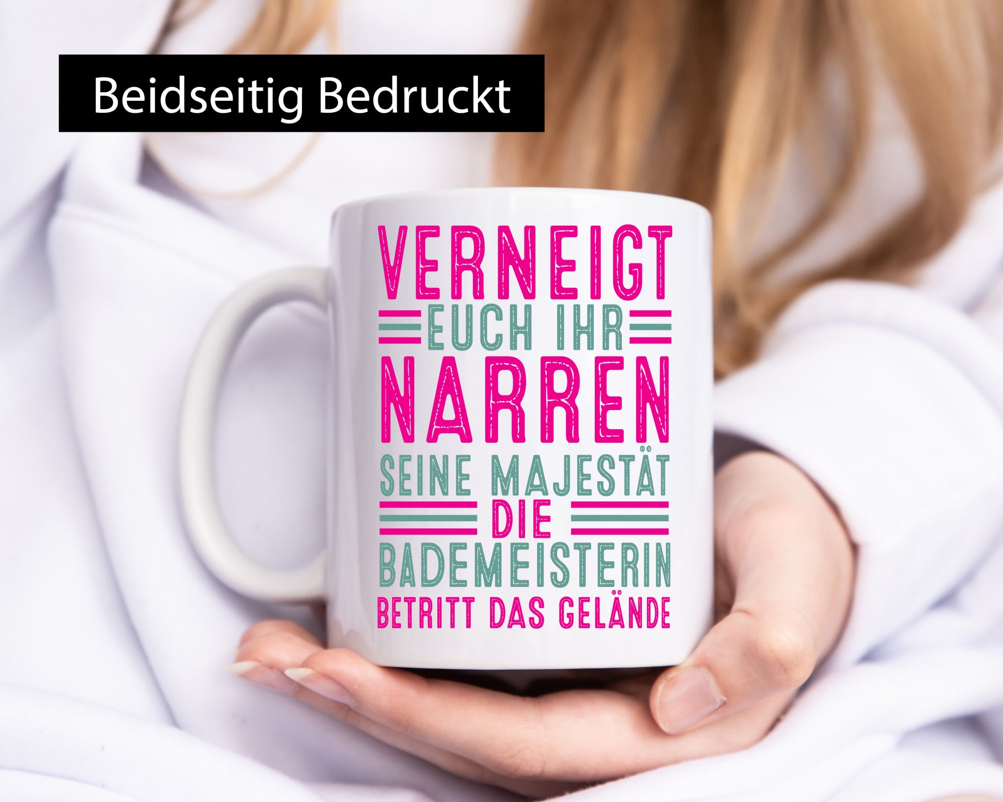 Verneigt euch: Bademeisterin | Schwimmmeisterin v2 Humor Geschenkidee Tasse