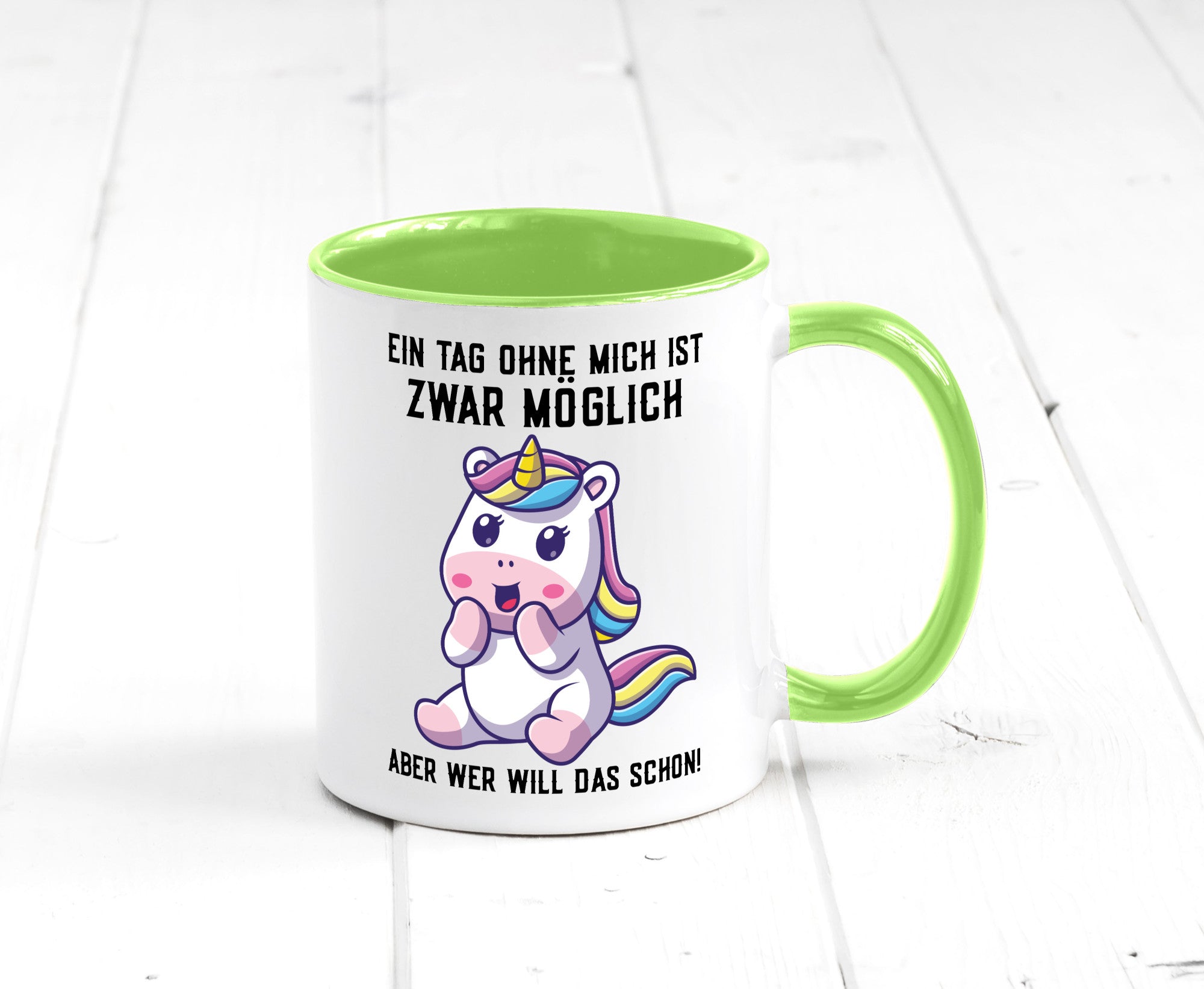 Ein Tag ohne mich ist möglich | süßes Einhorn Comic Geschenk Humor Geschenkidee