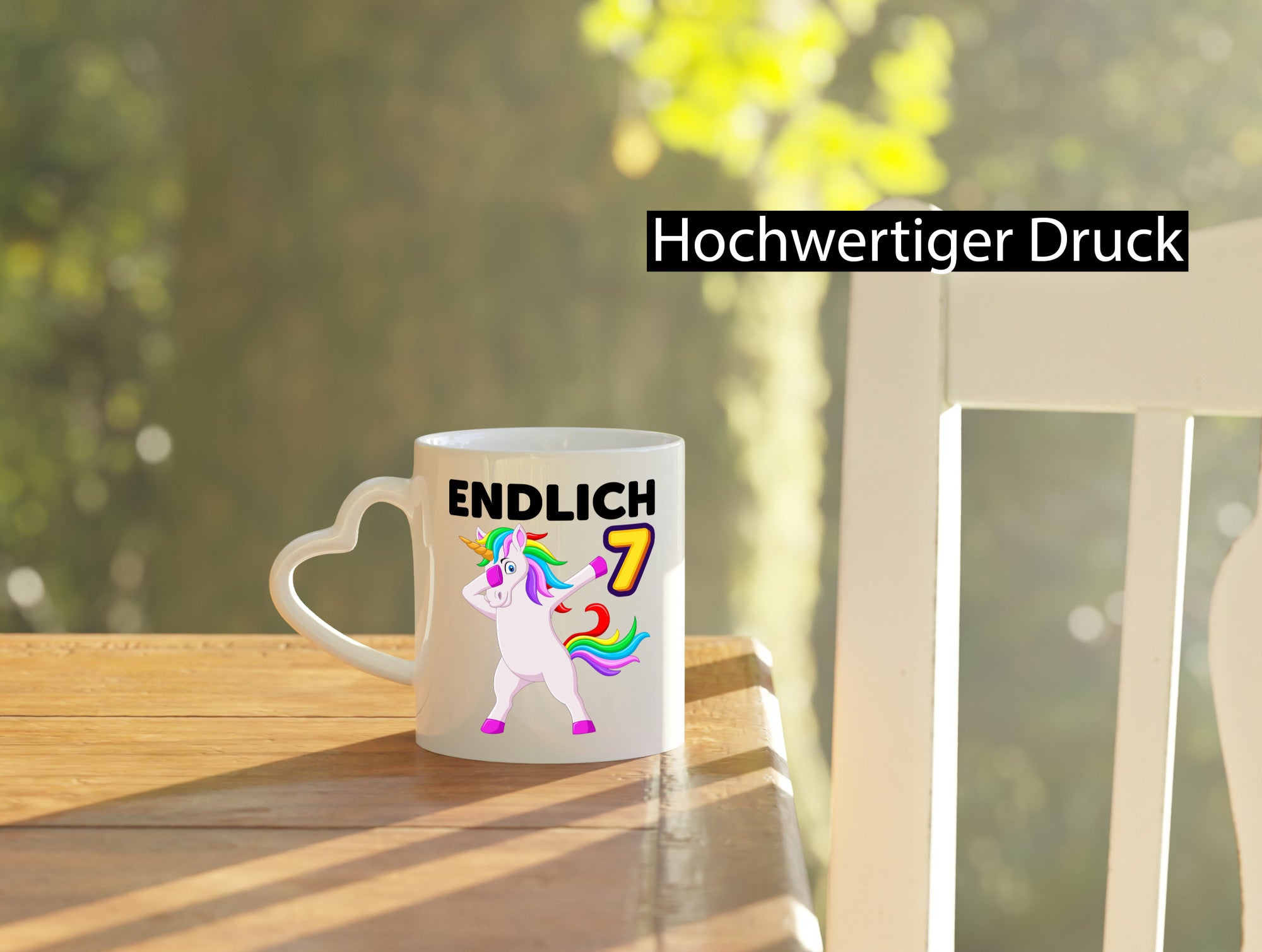 7. Geburtstag | endlich 7 Jahre Einhorn Mädchen lustiger Spruch Geschenk