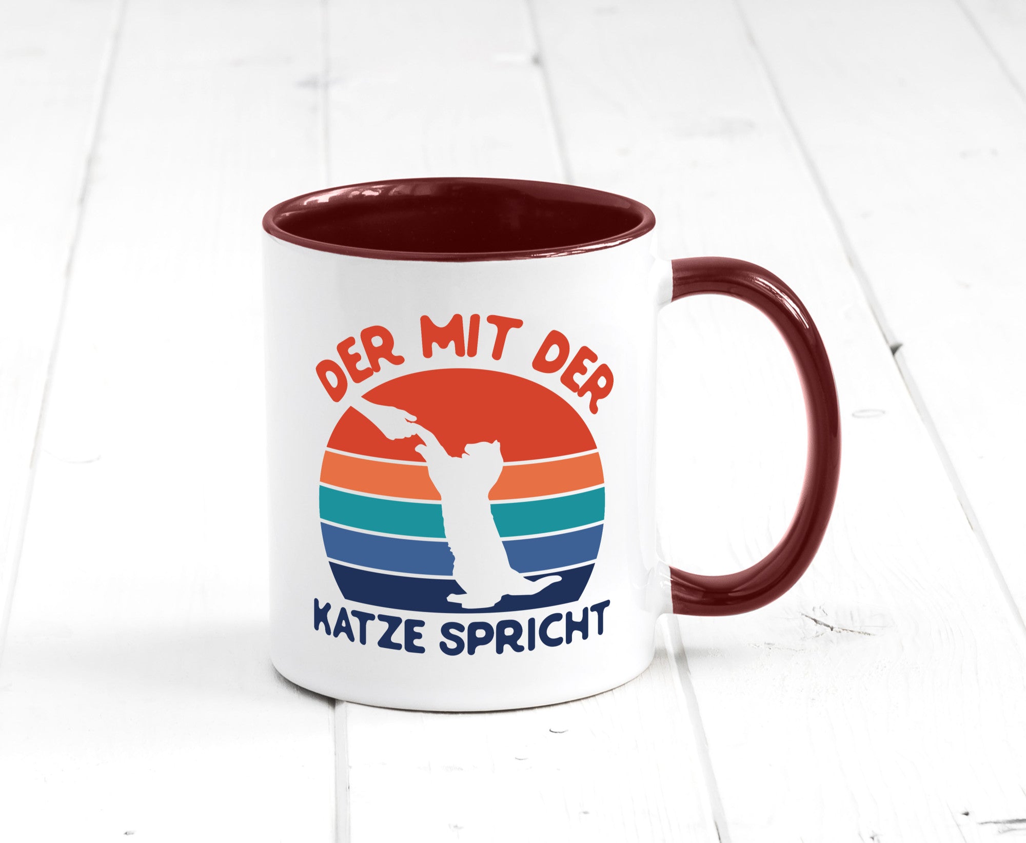 Der mit Katze Spricht | Katzenliebhaber Humor Tierliebhaber Geschenkidee Tasse