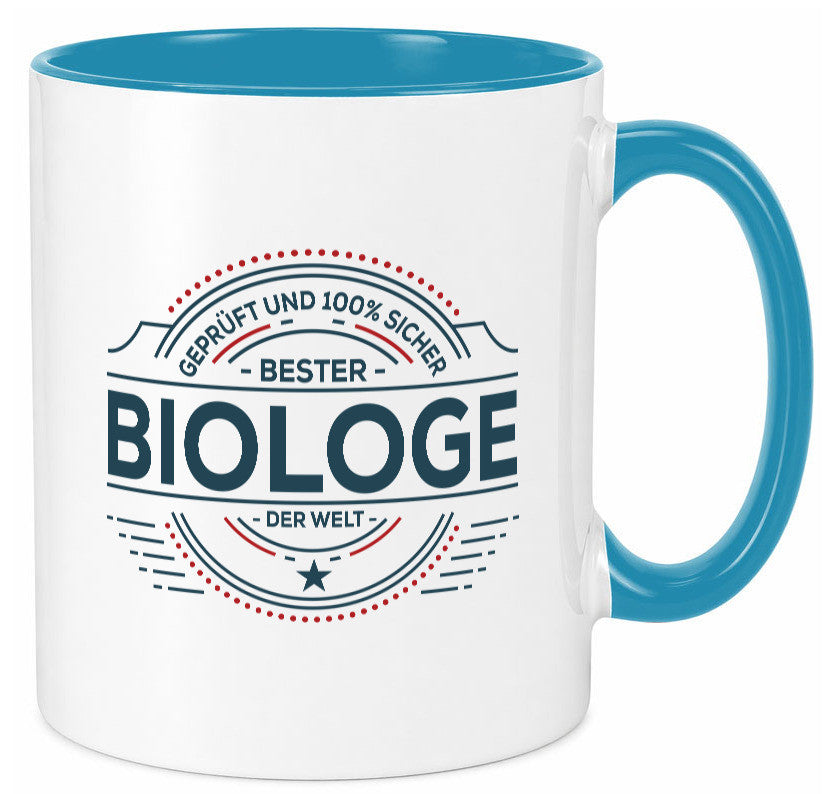 Geprüft und sicher: Biologe | Biologie Naturforscher Geschenk Humor Tasse