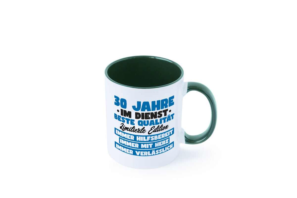 30 Jahre im Dienst | Jubiläum Arbeit v7 lustig Kollegen Büro Geschenk Tasse