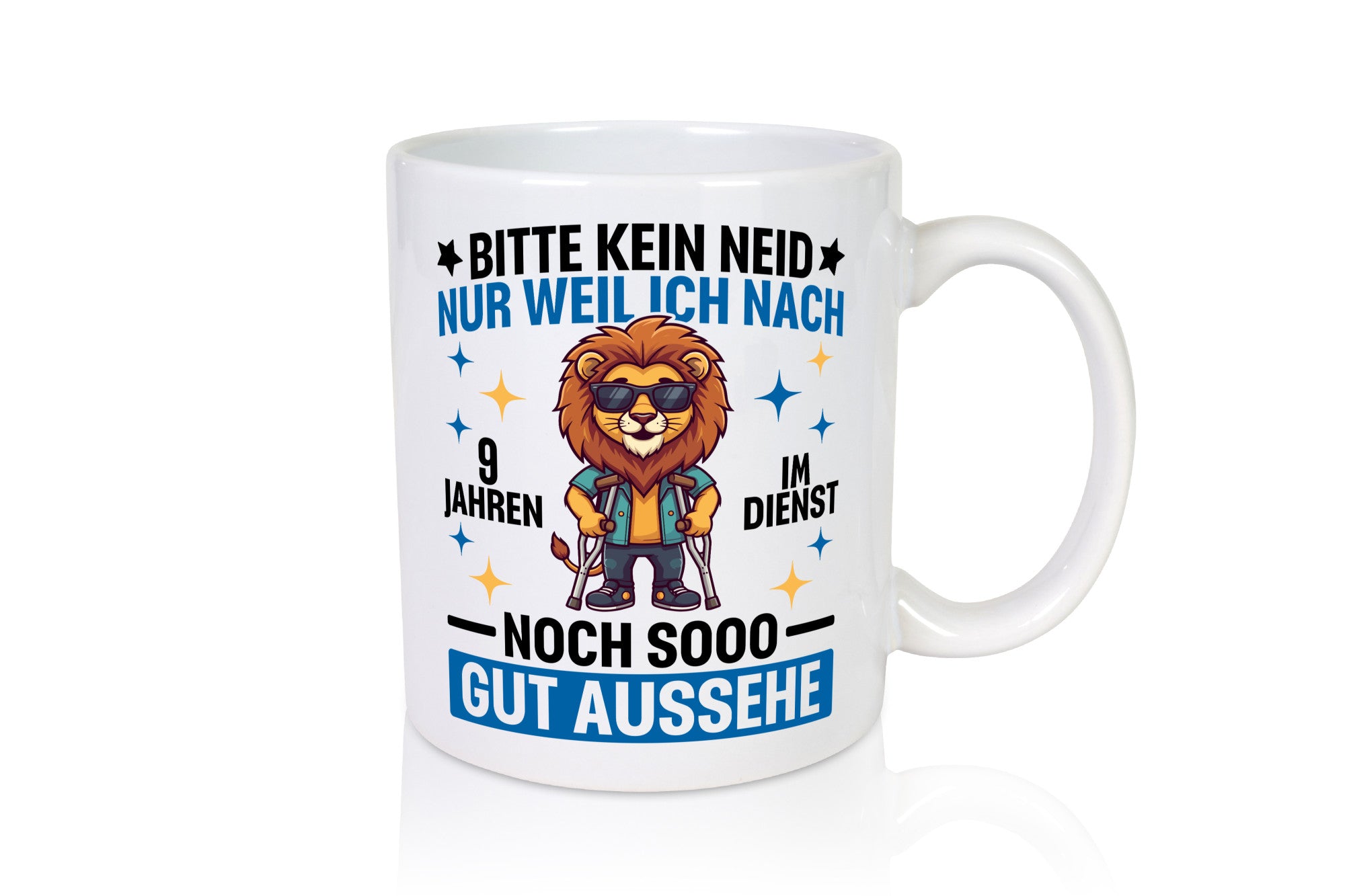9 Jahre im Dienst | Arbeitsjubiläum Arbeit Humor Kollegen Büro Geschenkidee