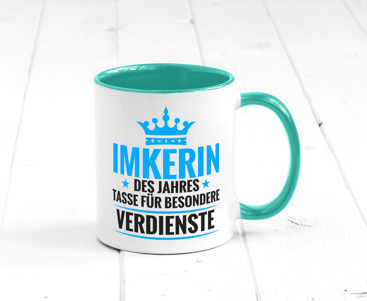 Besonderer Verdienst: Imkerin | Imkerei Geschenk Humor Geschenkidee lustiger Tasse