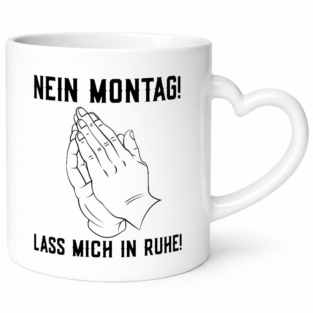 Montag lass mich in Ruhe | bittende Hände Arbeitsmuffel Geschenk Arbeit