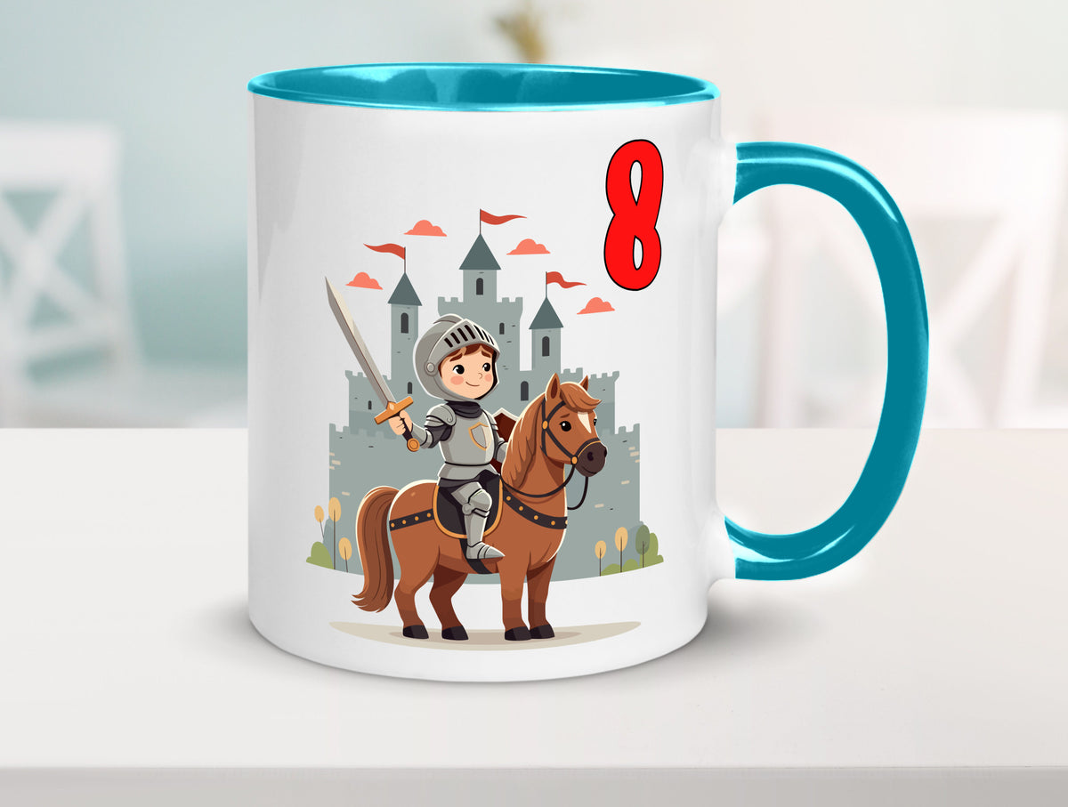 8. Geburtstag | 8 Jahre Ritter Junge Schloss Geschenk Geschenkidee lustiger Tasse