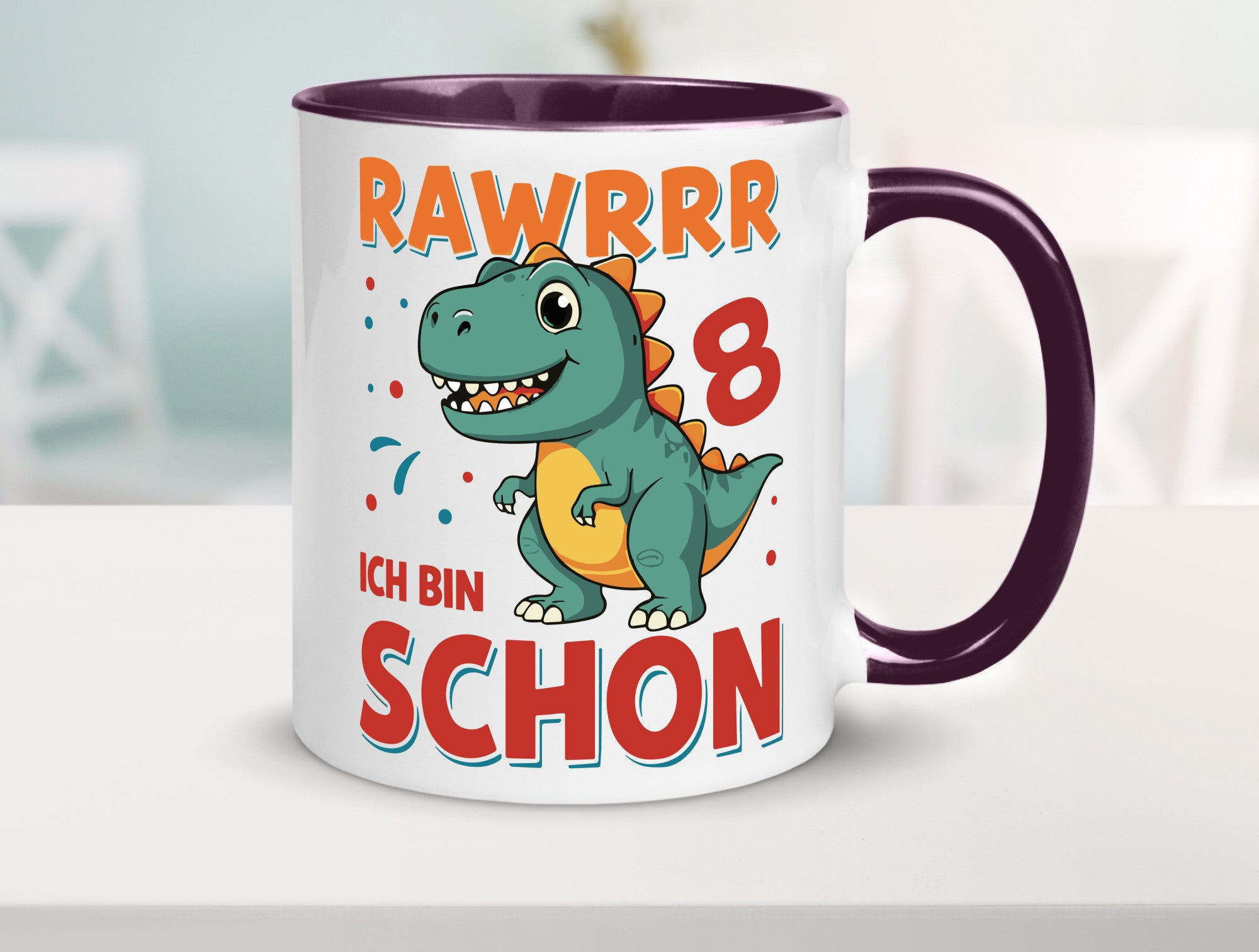 8. Geburtstag | 8 Jahre Raw ich bin schon T-Rex Geschenk Geschenkidee lustiger