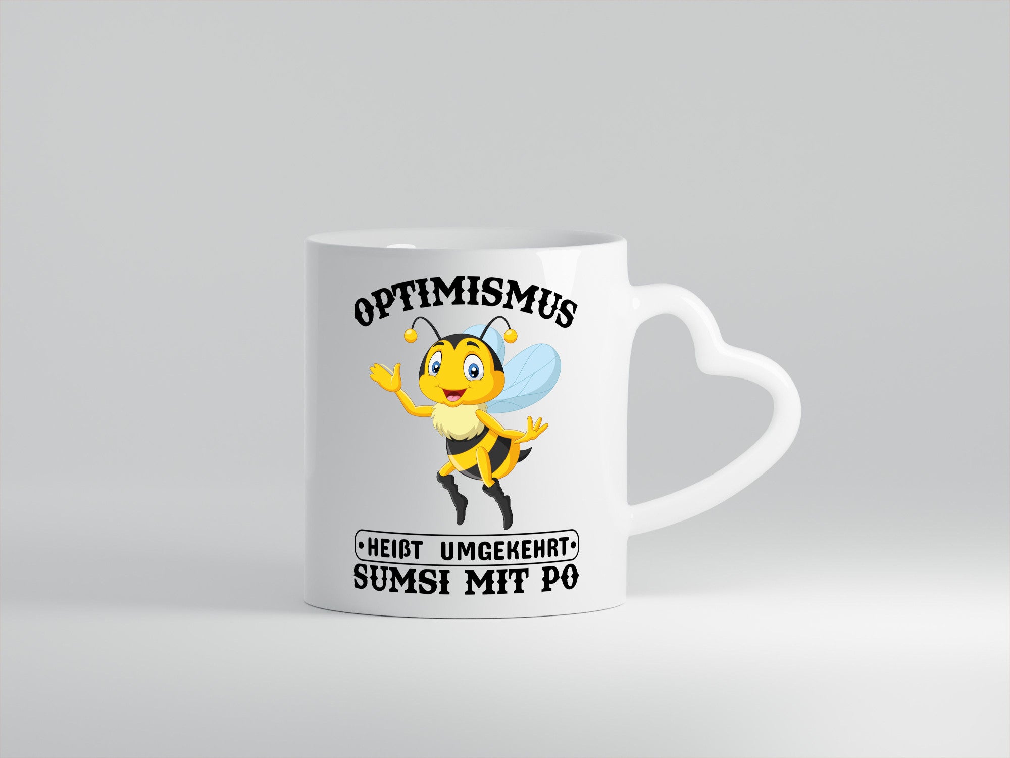Optimismus umgekehrt Geschenkidee Humor Tasse