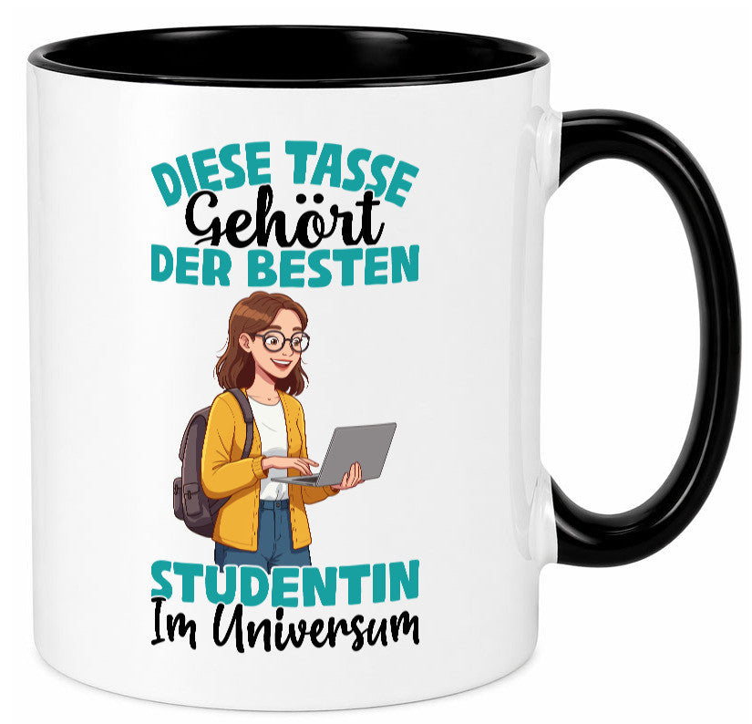 Im Universum: Studentin | Uni Studium Universität Geschenk Humor Geschenkidee Tasse