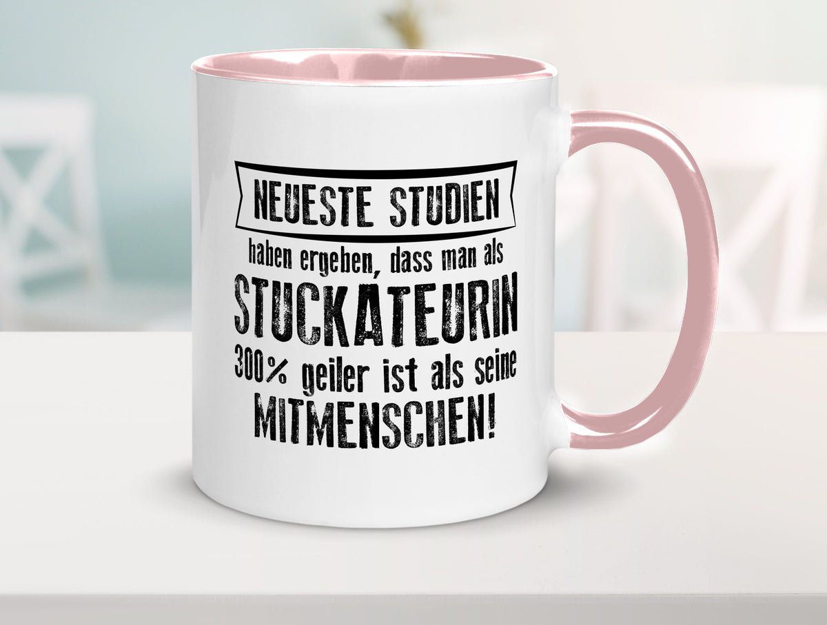 Neuste Studien: Stuckateurin | Innenausbau Geschenkidee Humor Tasse