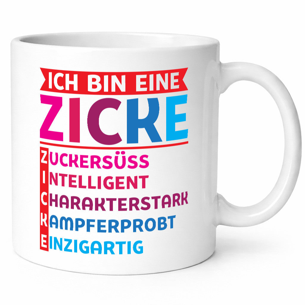 Ich bin eine Zicke | Definition süßes Mädchen v2 Geschenkidee Humor Tasse
