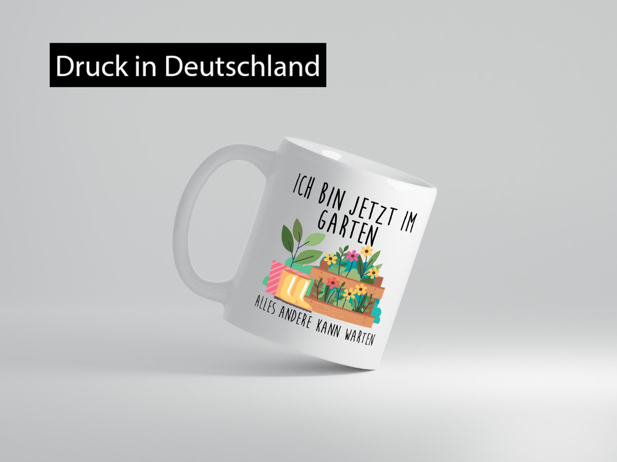 Ich bin im Garten alles andere kann warten | Gärtner lustiger Spruch Geschenk
