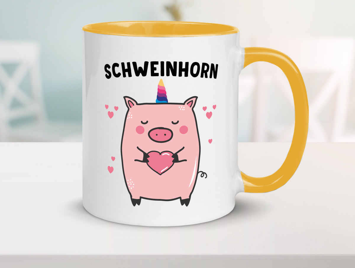 Schweinhorn lustig Humor Geschenkidee Geschenk Tasse