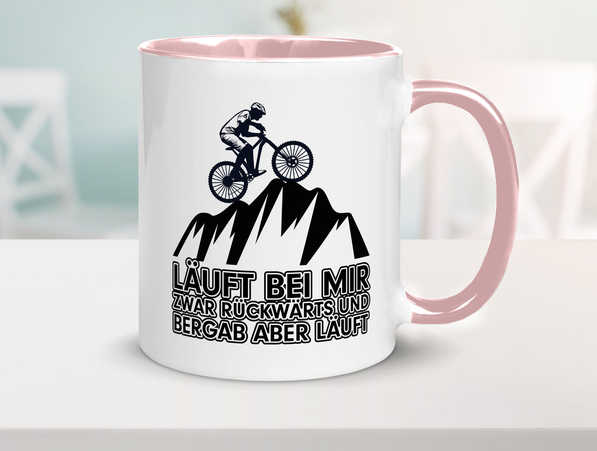 Läuft bei mir | Pechvogel Tasse Radfahrer Statement Humor Geschenkidee