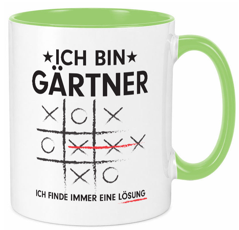 Lösung finden: Gärtner | Gartenbau v2 Geschenk Humor Geschenkidee lustiger Tasse