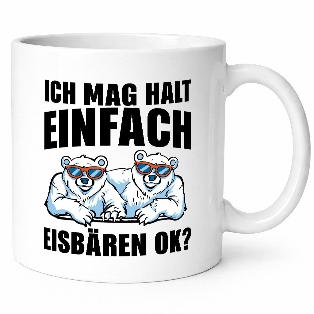 Ich mag Eisbären Geschenk Humor Geschenkidee lustiger Spruch Tasse