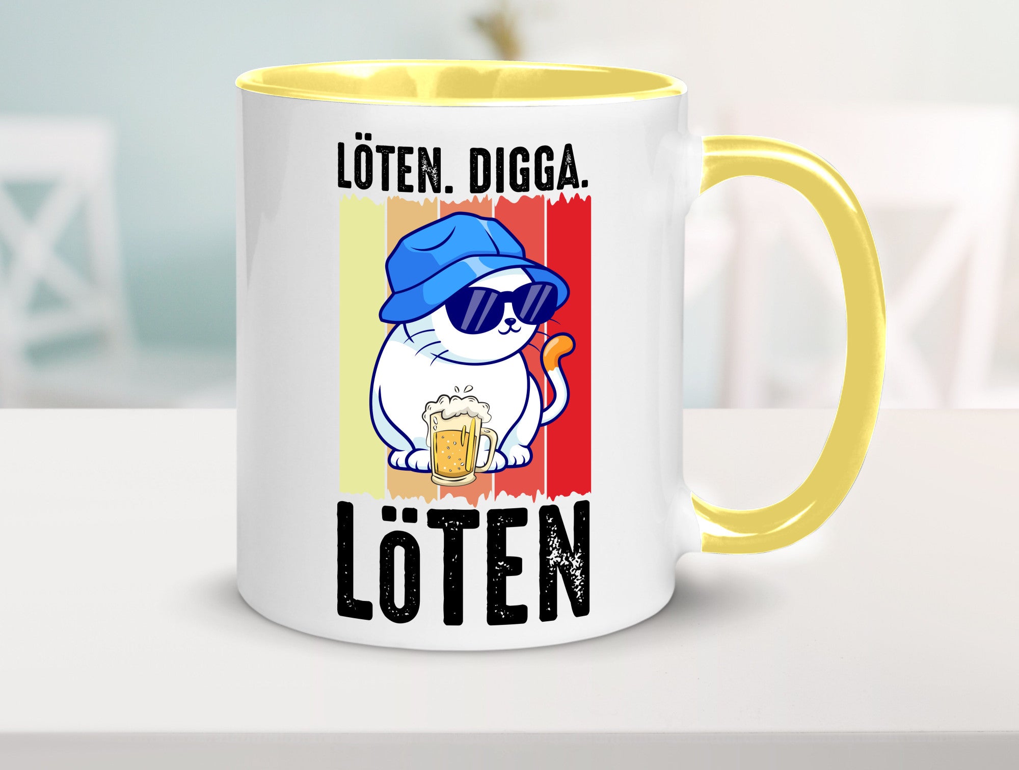 Löten Digga | Katze mit Bier Bierkatze Geschenk Tierliebhaber Humor lustiger