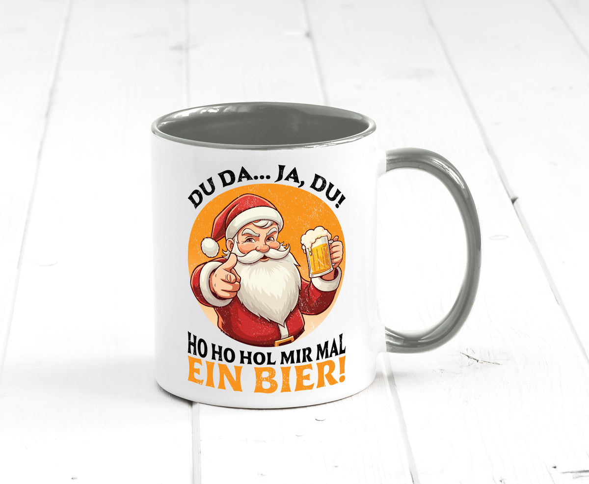 Hol mir mal ein Bier | Ugly Christmas Santa lustig Humor Geschenkidee Geschenk Tasse