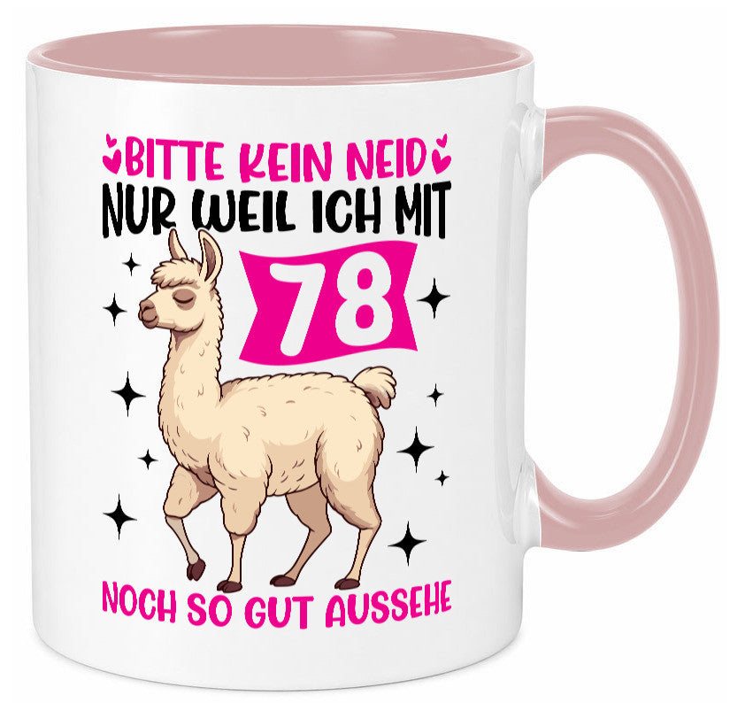 78. Geburtstag | 78 Jahre Lama gut aussehen Geschenk Geschenkidee lustiger Tasse