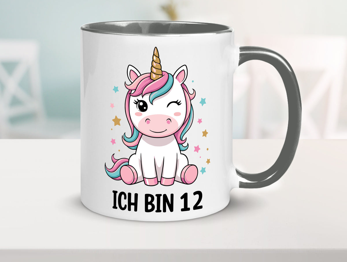 12. Geburtstag | 12 Jahre Einhorn Mädchen lustig Geschenkidee Geschenk Tasse
