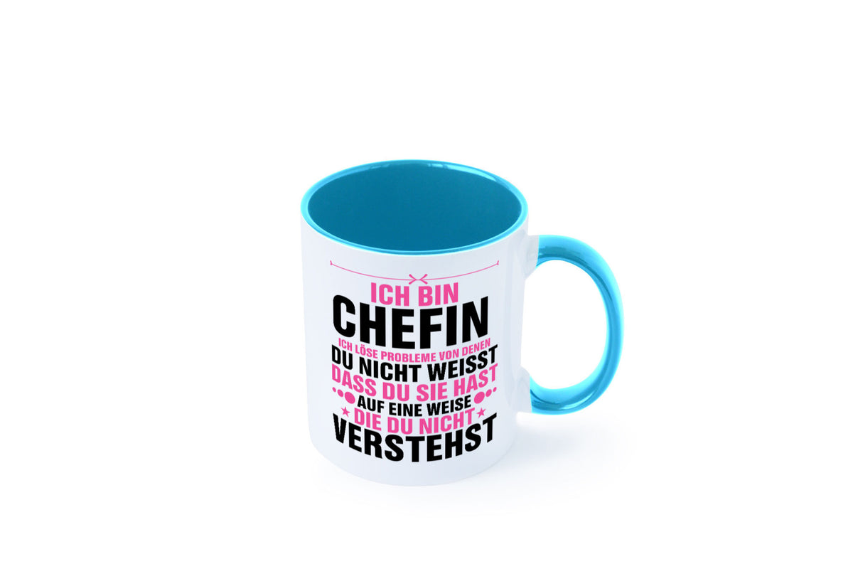 Löse Probleme: Chefin | Führungskraft Vorgesetzte lustiger Spruch Geschenk Tasse