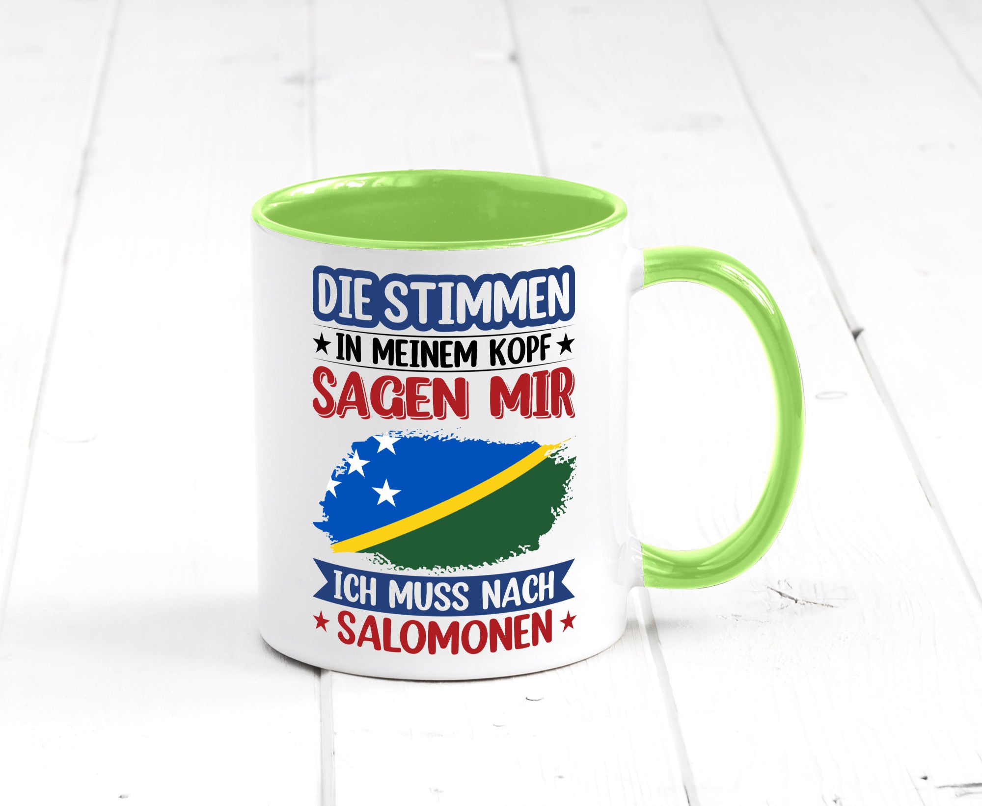 Salomonen | Urlaub Stimmen in meinem Kopf Traumland v2 Humor Geschenkidee Tasse