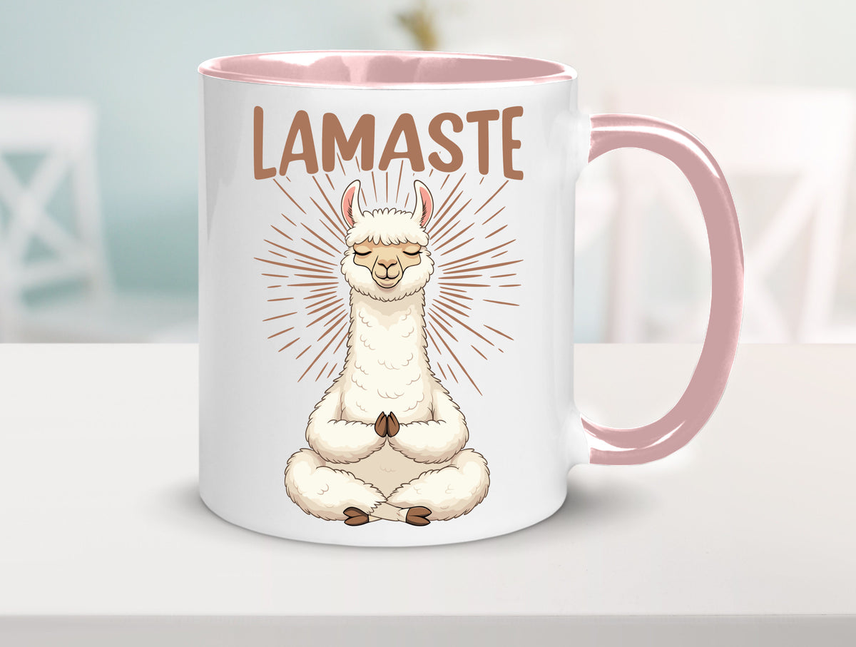 Lamaste | Lama Namaste lustiger Spruch Geschenk Humor Geschenkidee Tasse