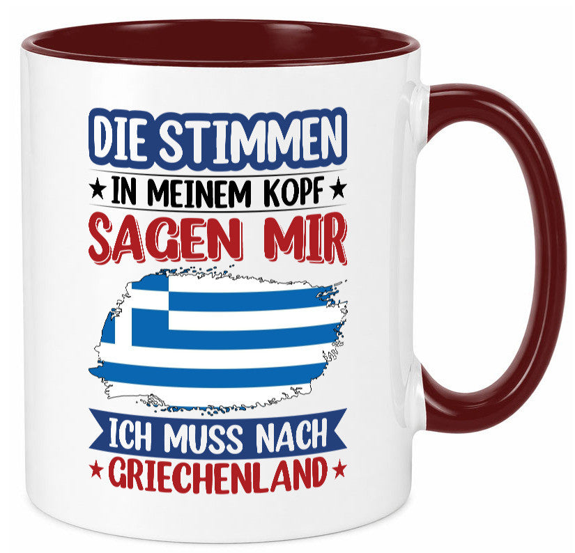 Griechenland | Urlaub Stimmen in meinem Kopf Traumland Humor Geschenkidee Tasse