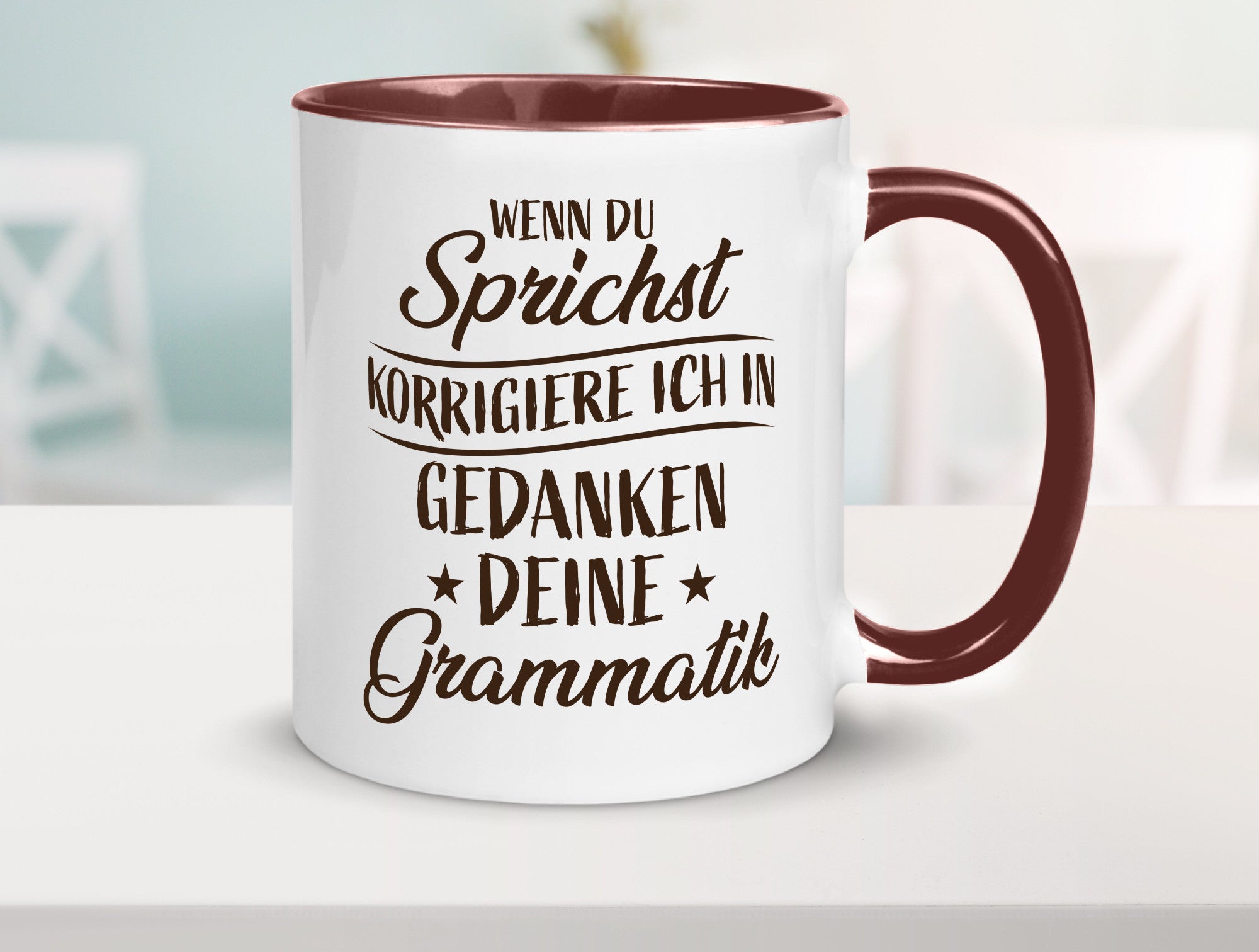 Grammatik korrigieren während du sprichst | Sterne lustig Humor Geschenkidee