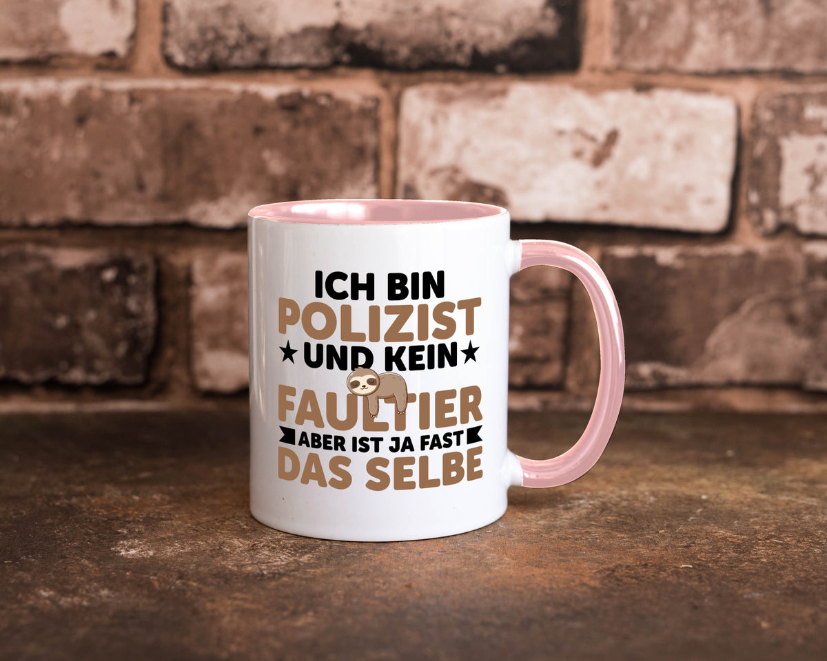 Ich bin kein Faultier: Polizist | Polizei v2 lustig Tierliebhaber Humor Tasse