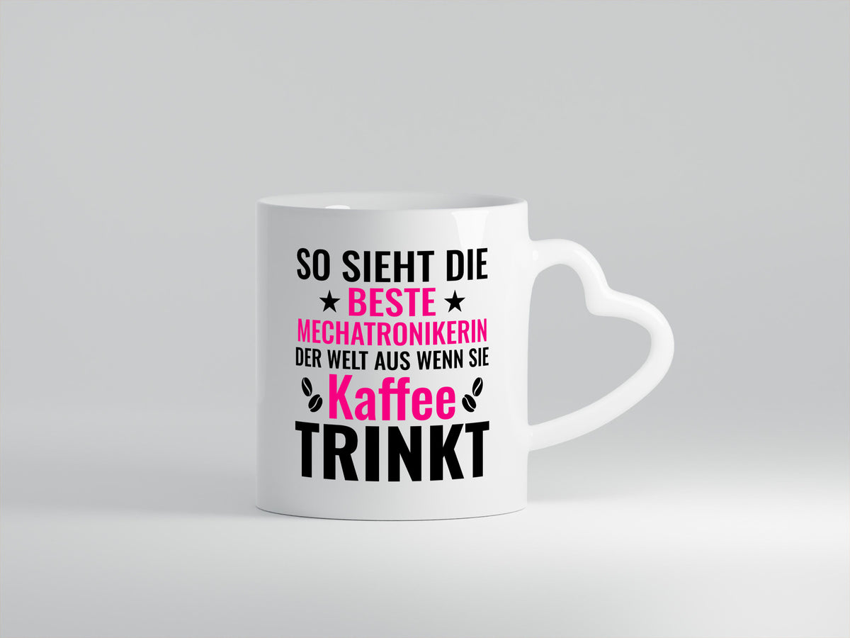 Kaffee trinkt: Mechatronikerin | KFZ Werkstatt lustiger Spruch Geschenk Humor Tasse
