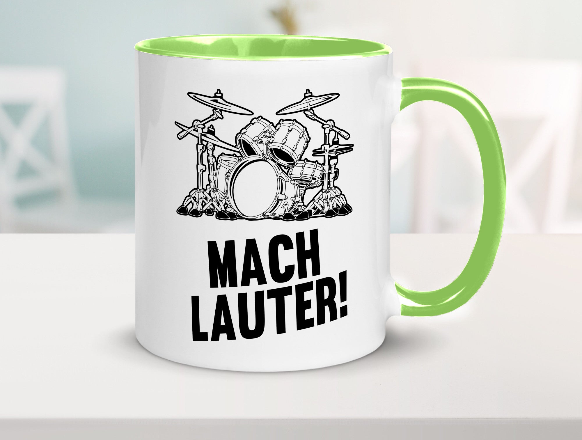 Mach lauter | Schlagzeug Band Musiker Geschenkidee Humor Tasse