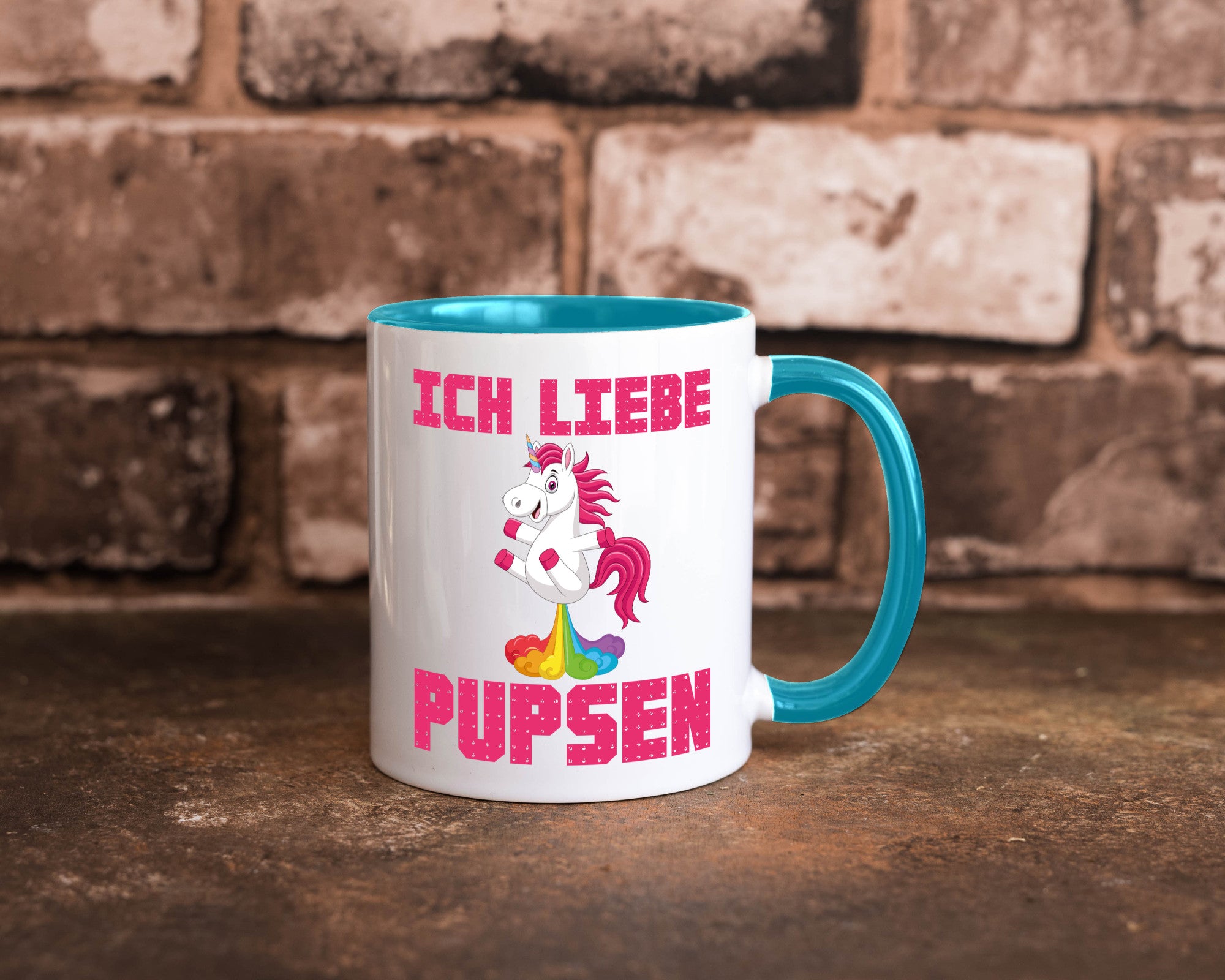 Ich liebe pupsen | Einhorn Pups lustiger Spruch Humor Geschenkidee Tasse