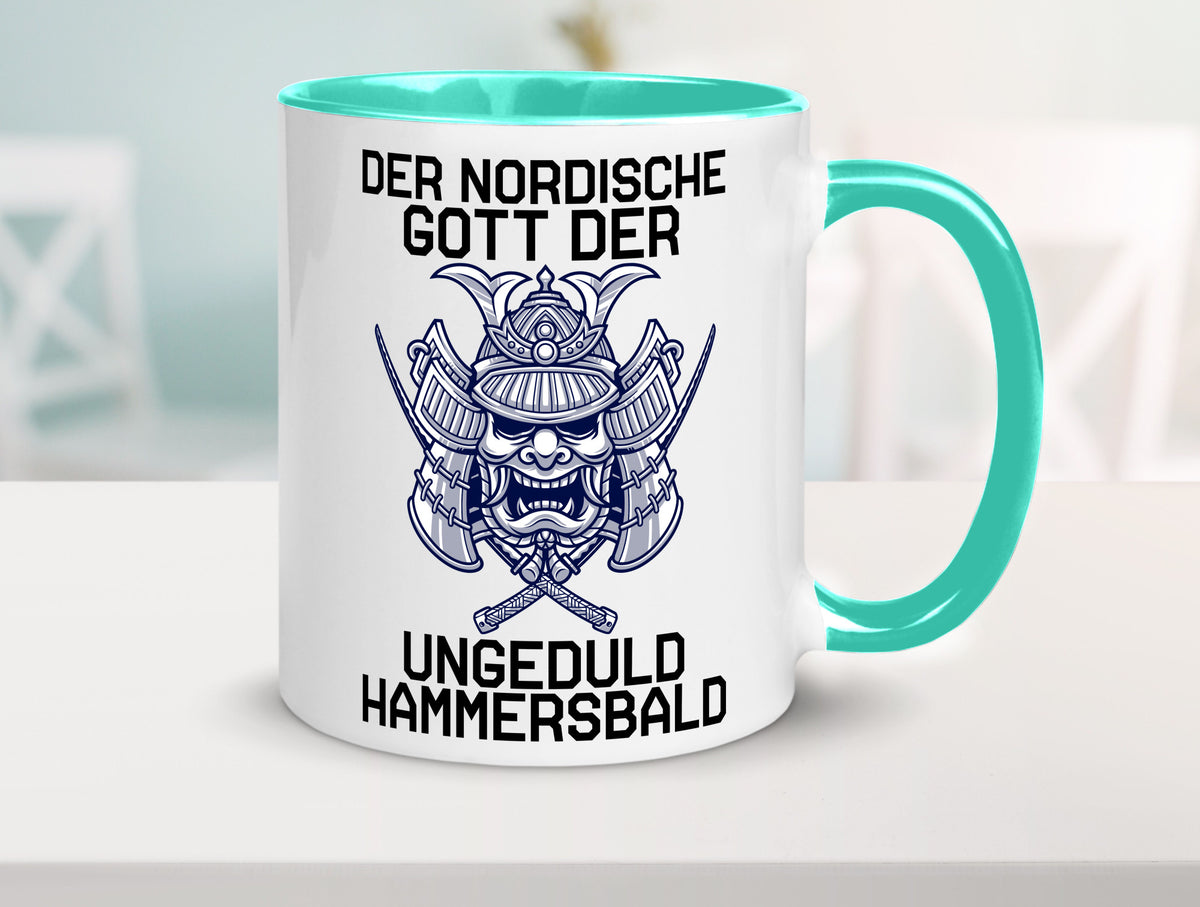 Nordischer Gott der Ungeduld | Mythologie Wikinger lustig Humor Geschenkidee Tasse
