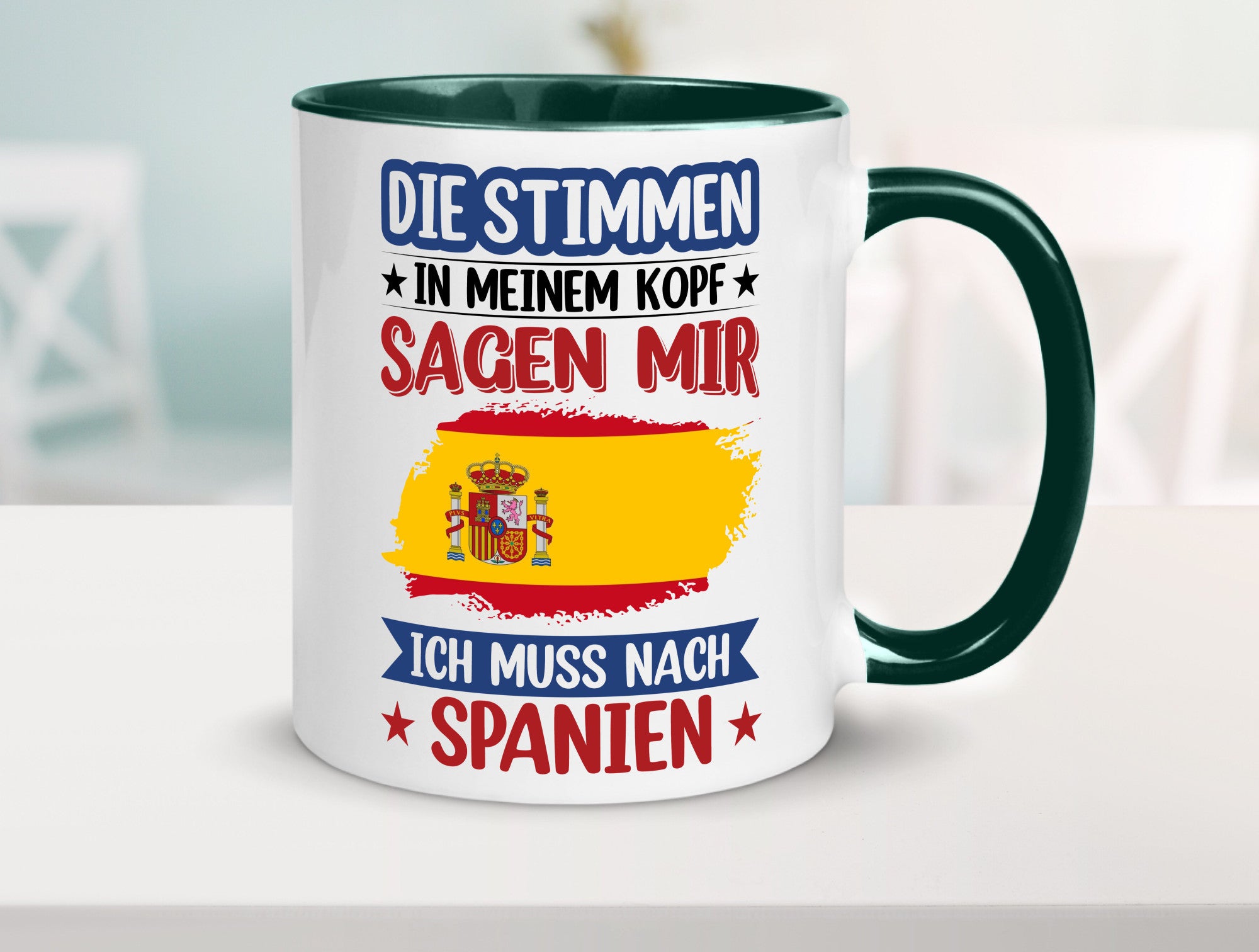 Spanien | Urlaub Stimmen in meinem Kopf Traumland v2 lustiger Spruch Geschenk