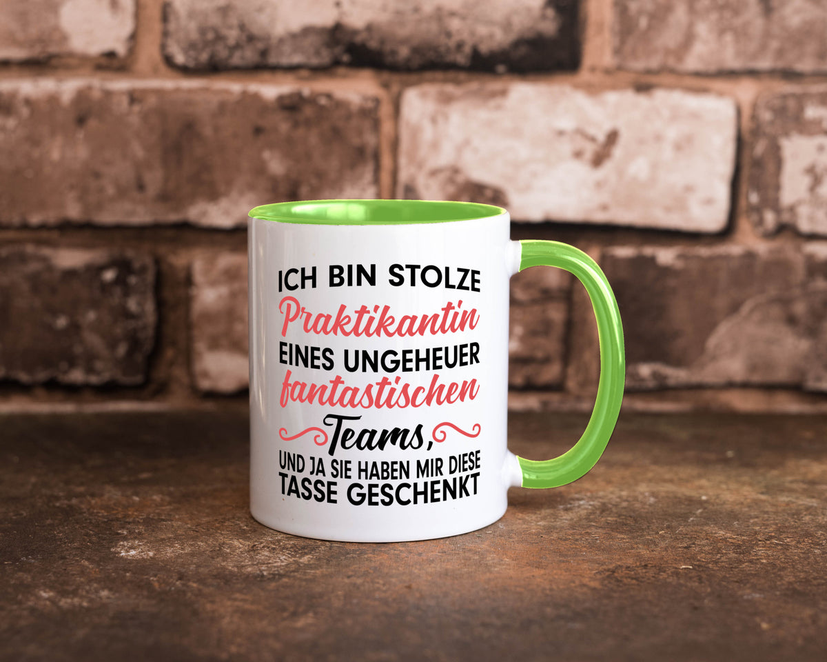 Stolze Praktikantin | Arbeitswelt Tasse Praktikum Geschenk Arbeit Kollegen Büro