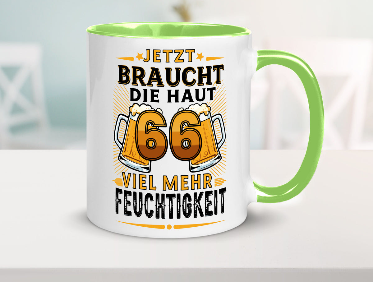 66 braucht die haut mehr Feuchtigkeit | 66. Geburtstag Humor Geschenkidee Tasse