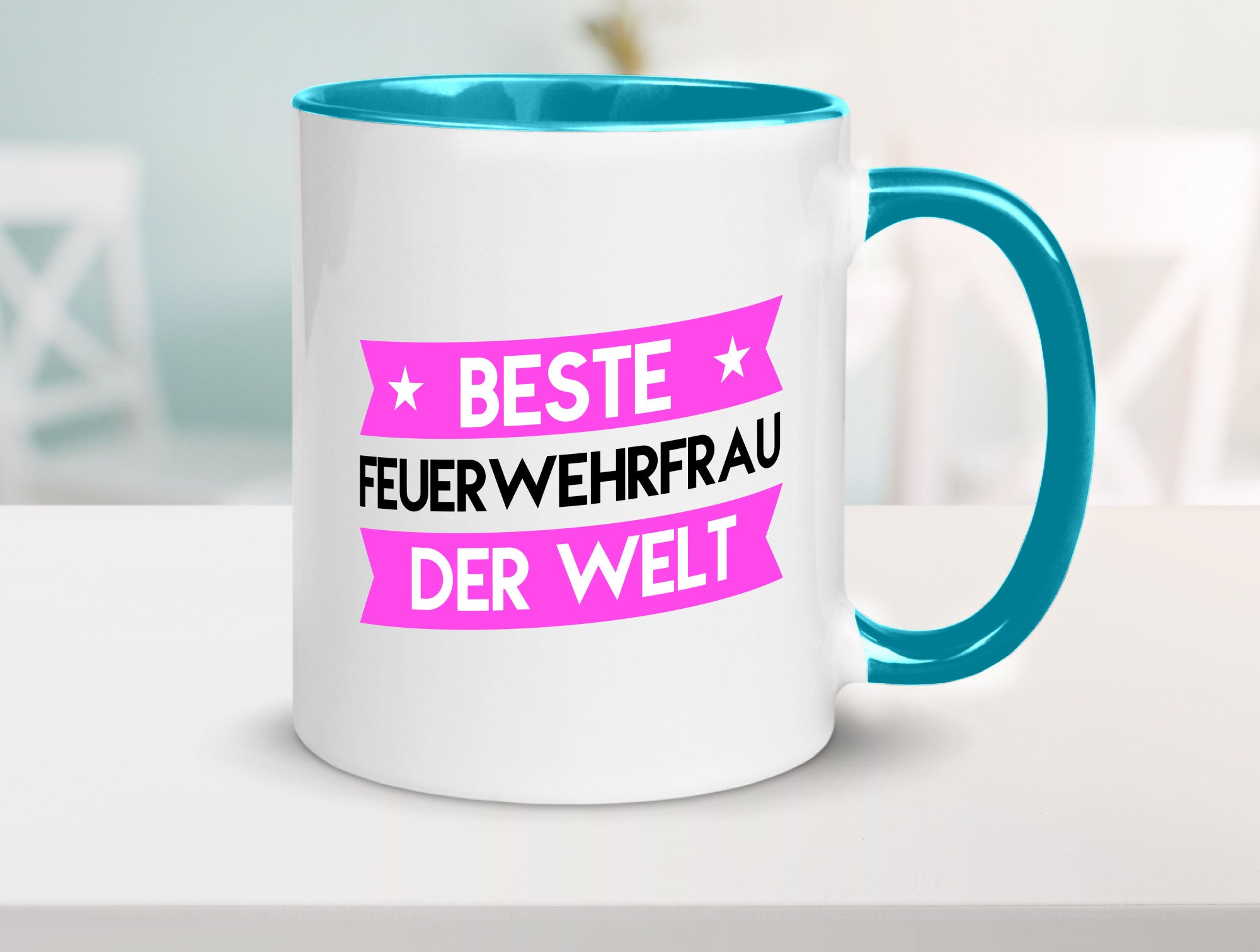 Bester Feuerwehrfrau | Feuerwehr lustig Humor Geschenkidee Geschenk Tasse