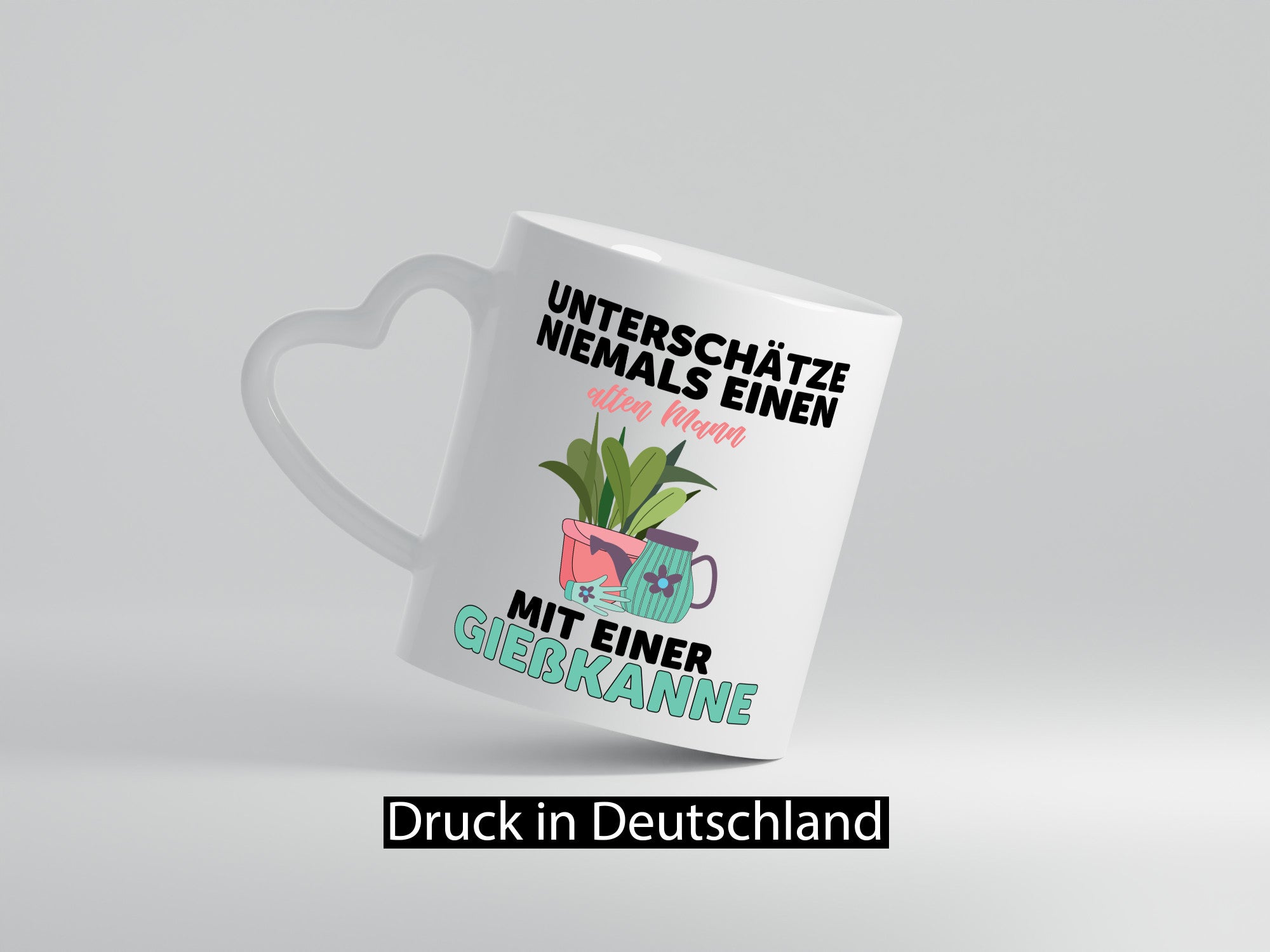 Niemals Mann mit Gießkanne unterschätzen | Blumen lustiger Spruch Geschenk